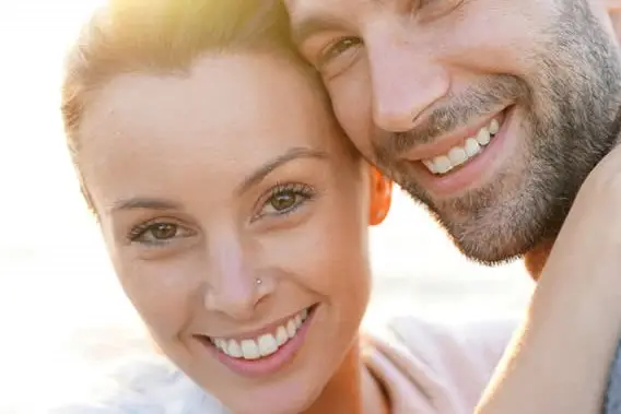 couple smiling
